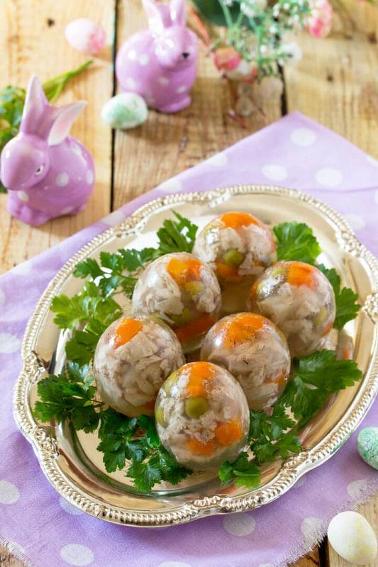 Easter,Treats:,Easter,Jellied,Eggs,On,A,Wooden,Table,,Jelly