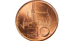 Jak poznat vzácnou desetikorunu z roku 1993. Snadno. Zaměřte se na písmena „Kč“. Má cenu 200 000